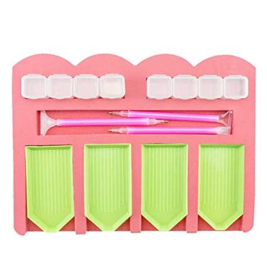 Imagem de Suporte de Prato Pintura com Diamantes Multifuncional Caneta Broca e Organizador Caixa para Trabalho Manual DIY Economizando Espaço na Área