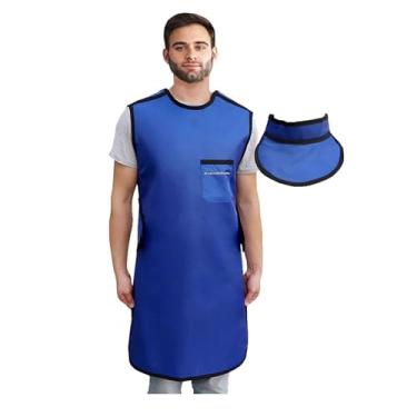 Imagem de Avental de Chumbo Universal Lead Apron With Thyroid Shield Collar, 0.35mmpb 0.5mmpb Radiation Guard For Dental Laboratory(0.35mmpb/110x60cm)