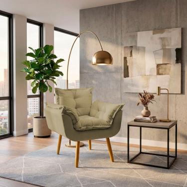 Imagem de Poltrona Decorativa Alice Confortável Para Sala Recepção Manicure Consultório Tecido Suede