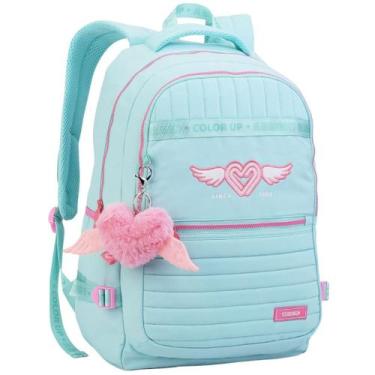 Imagem de Mochila de Costas Juvenil Feminina Material Escolar Resistente Design 