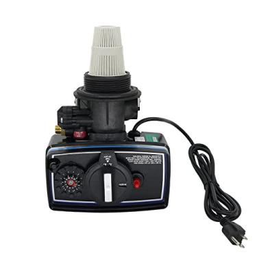 Imagem de Válvula de controle de relógio de ponto de 110 V para amaciante de água 23 cm a 28 cm de diâmetro, válvula de controle de relógio de substituição com manual em inglês