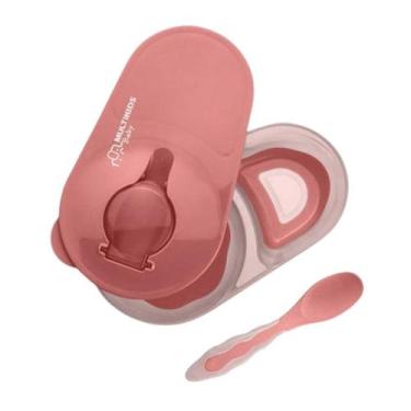 Imagem de Prato Fundo Com Divisoria e Colher - Baby Menina - Multikids