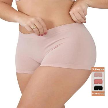 Imagem de Kit 3 Calcinhas Boxer Confortável Sem Costura Dia A Dia - Zee Rucci, S