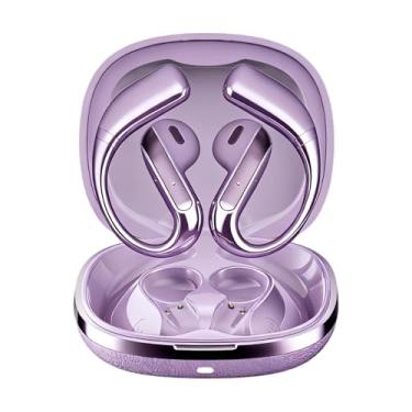 Imagem de Fones de ouvido de tradução em tempo real alimentado por IA 164+ idiomas, tradutor 3 em 1 para viagens, negócios e estudo, cancelamento de ruído sem fio, design portátil (roxo)