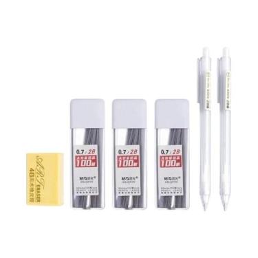 Imagem de Conjunto De Lápis Mecânicos HB/2B 0.5/0.7mm Com Refil Automático Para 
