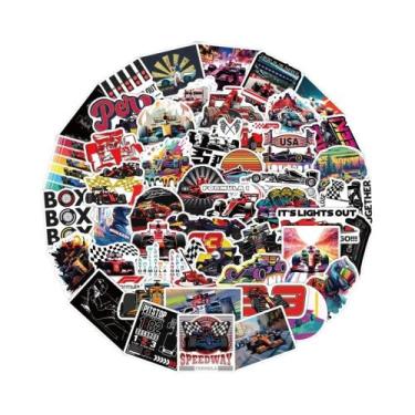 Imagem de 50 Adesivos Impermeáveis F1 Para Carros, Motos, Bicicletas, Malas E Ga