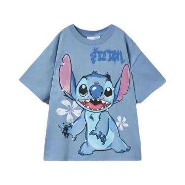 Imagem de Camiseta Infantil Com Estampa Do Mickey Mouse, Verão, Moda Solta, Mang