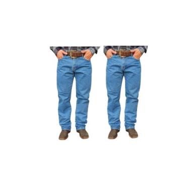 Imagem de Kit 2 Calças Jeans Masculina Country Rodeio Tecido Grosso - LGM Jeans,