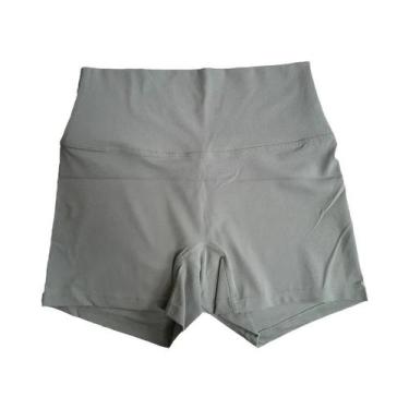 Imagem de Shorts De Yoga De Cintura Alta Em Cor Sólida Para Mulheres, Leggings D