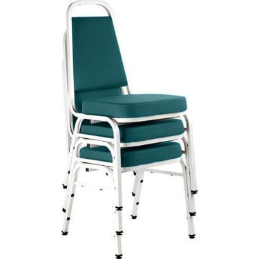 Imagem de Kit com 3 Cadeiras Empilháveis Linha Hotel Plus Verde