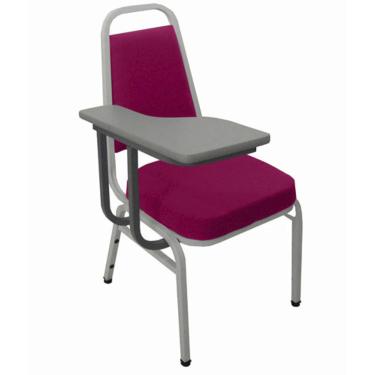 Imagem de Cadeira Universitária Empilhável Linha Hotel Plus Rosa