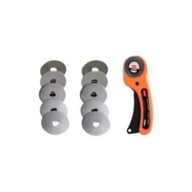 Imagem de Kit De Cortador Rotativo De Costura De 45mm Com Tapete De Corte, Régua