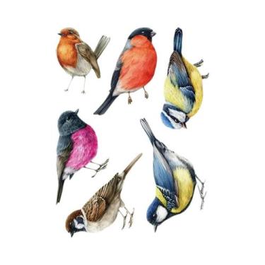 Imagem de Adesivos De Parede Para Quarto Infantil, Decalques Fofos De Pássaros E