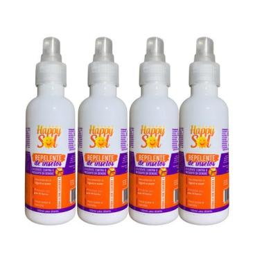 Imagem de Kit 4 Repelente Happy Sol Icaridina 120ml Contra Dengue