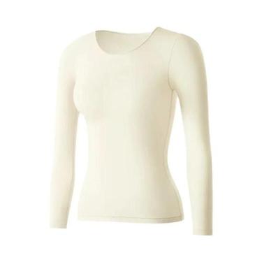 Imagem de Conjunto De Roupa Térmica Feminina Sem Costura Fina Para Inverno - Cam