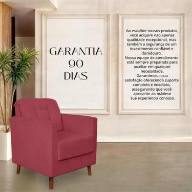 Imagem de Poltrona Angelina Confortavel Luxo Suede Vermelho - Sonho das Poltrona