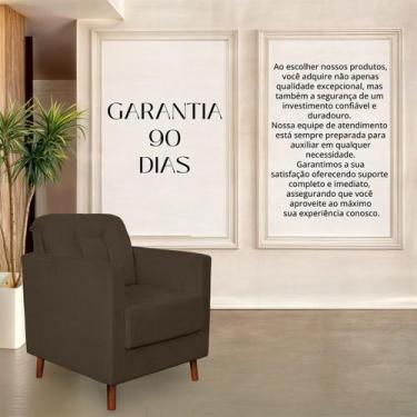 Imagem de Poltrona Angelina Confortavel Luxo Suede Marrom - Sonho das Poltronas