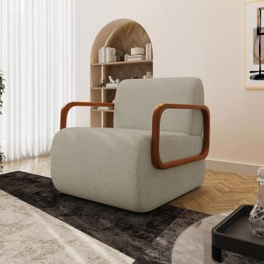 Imagem de Poltrona Kiev em Madeira de Eucalipto Movellu Home