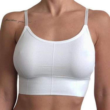 Imagem de Top Com Bojo Removível Alça Fina Super Confortável Academia COR:PRETOT