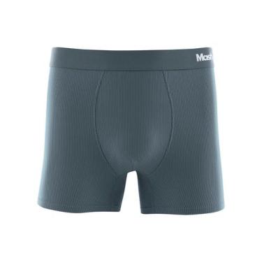 Imagem de Cueca Boxer Mash 045.00 Masculina Casual Risca De Giz Microfibra T. P/