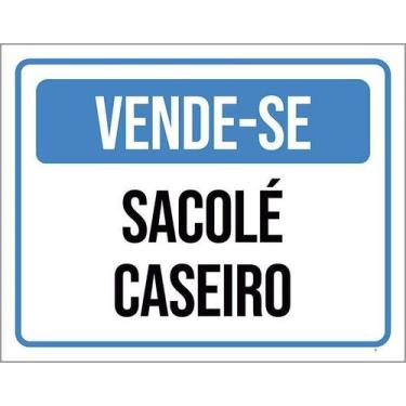 Imagem de Kit 10 Placa Acm Vende-Se Sacolé Caseiro 18X23 - Sinalizo