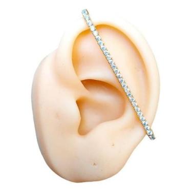 Imagem de Piercing Fake Transversal Micro Zircônia Folheado Ouro 18K - De Castro