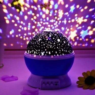 Imagem de Luminária Projetor Estrelas 360º Abajur Star Master Azul
