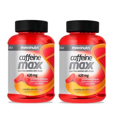 Imagem de kit 02 Cafeína Maxx 420mg Cafeina Anidra 120 Caps Maxinutri-Unissex