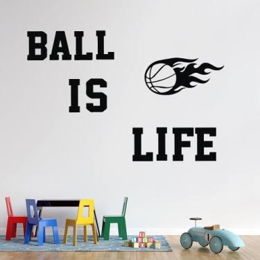 Imagem de Adesivo de parede Basketball Decor Ball is Life for Home - taiyuanketa