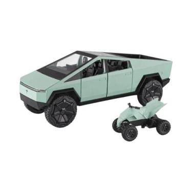 Imagem de Caminhão Miniatura Tesla Cybertruck Em Escala 1:24 Em Liga De Metal Fu