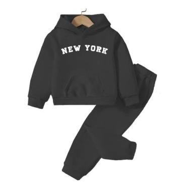 Imagem de Conjunto Moletom Infantil Blusa e Calça Estampado New York - Lucas Lun