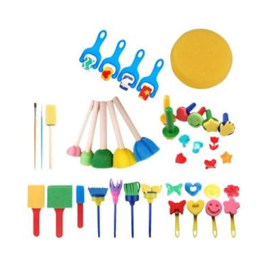 Imagem de Conjunto De 30 Peças De Esponjas Para Pintura, Ferramenta De Escovação