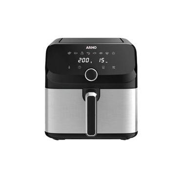 Imagem de Fritadeira Elétrica Sem Óleo Air Fryer Arno AFD7 7,5L Mega Digital – Inox/Preta