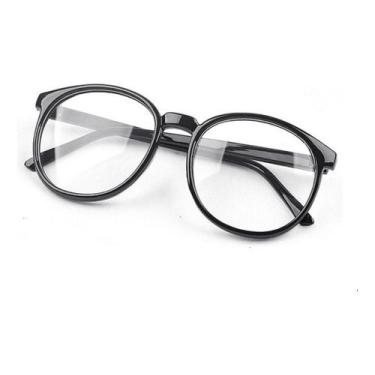 Imagem de Armação Unissex Estilo Nerd Para Óculos De Grau Várias Cores Preto - V