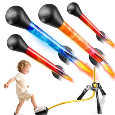Imagem de Lançador pneumático LED Toy Rockets JUKUDAHU para crianças de 4 a 8 an