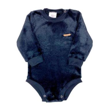 Imagem de Body Básico Fleece Liso Bodie Peluciado Quentinho Bebê - Fofotinhos, P