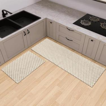 Imagem de Tapete Jogo 2 Peças Cozinha Passadeira 1,30m X 0,45m Capacho 0,65m X 0