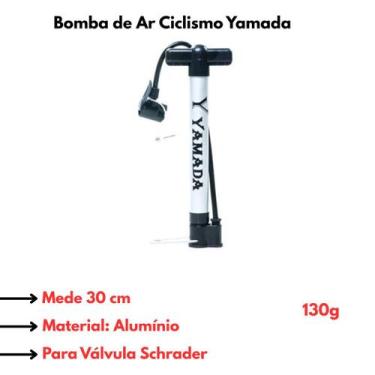 Imagem de Bomba De Ar Oficina Bike Ciclismo 30Cm Bico Grosso - Yamada