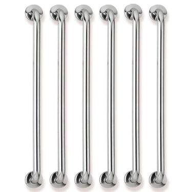 Imagem de Alça Barra de Apoio 70cm Kit 6 Inox Corrimao Segurança Proteçao Idoso 