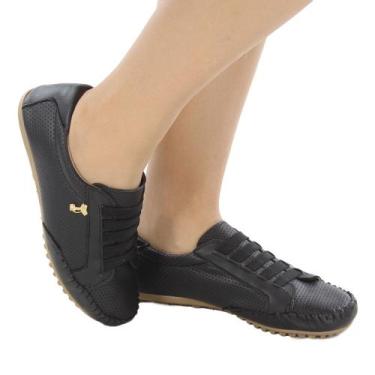 Imagem de Tênis Feminino Mocatênis Sapatênis Confort - Clara Maria Shoes, Preto,