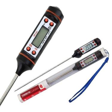 Imagem de Termômetro Culinário Cozinha Digital Mede -50ºc A +300ºc