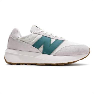 Imagem de Tênis New Balance 370v1 Unissex, 40, Cinza, Verde