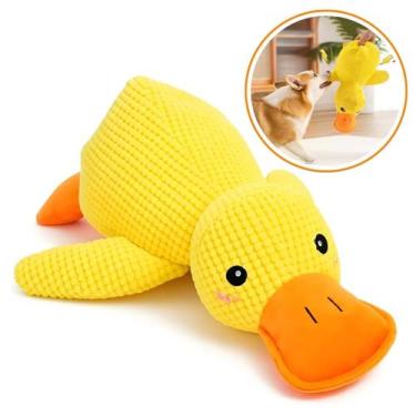 Imagem de Brinquedo pet mordedor cães gato pato pelúcia médio com som - CHEN