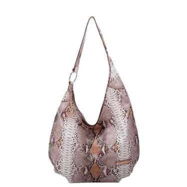 Imagem de Bolsa Boho Média Fellipe Krein Ss23 Snake Fk 600 - Marrom, Marrom