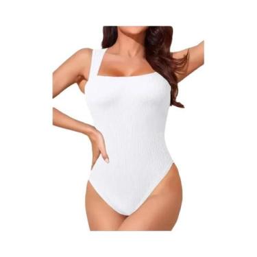Imagem de Body Feminino Sem Costura, Sem Mangas, Em Malha, De Alta Elasticidade,