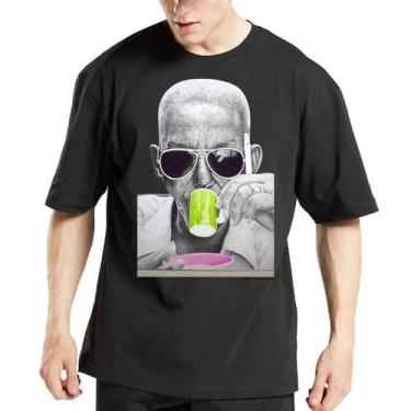 Imagem de Camiseta Masculina Oversized Algodão Streetwear Fitness Academia HipHo