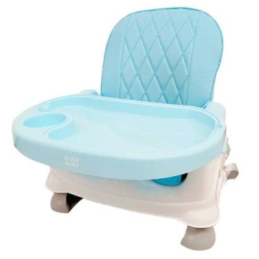 Imagem de Cadeira De Refeição Infantil Portátil Alimentação Bebê Azul - DM Toys