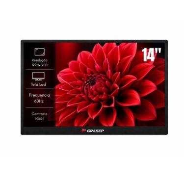 Imagem de Monitor Portátil 14 Polegadas Grasep DTELA13 Full HD 1200p IPS USBC Mi