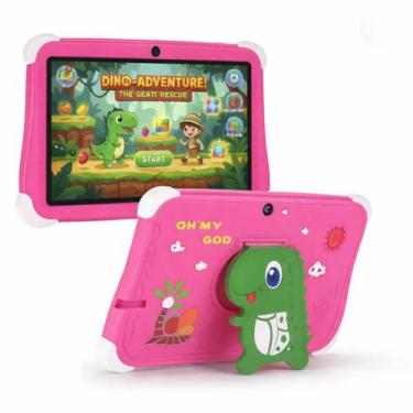 Imagem de Tablet Infantil Tela 7 4GB RAM 64GB Android 13 WiFi Câmera Jogos Educa
