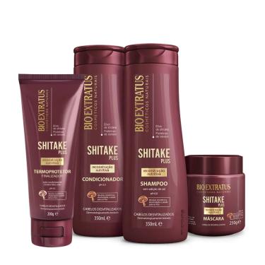 Imagem de Kit Bio Extratus Shitake Plus Shampoo Condicionador Máscara Finalizador